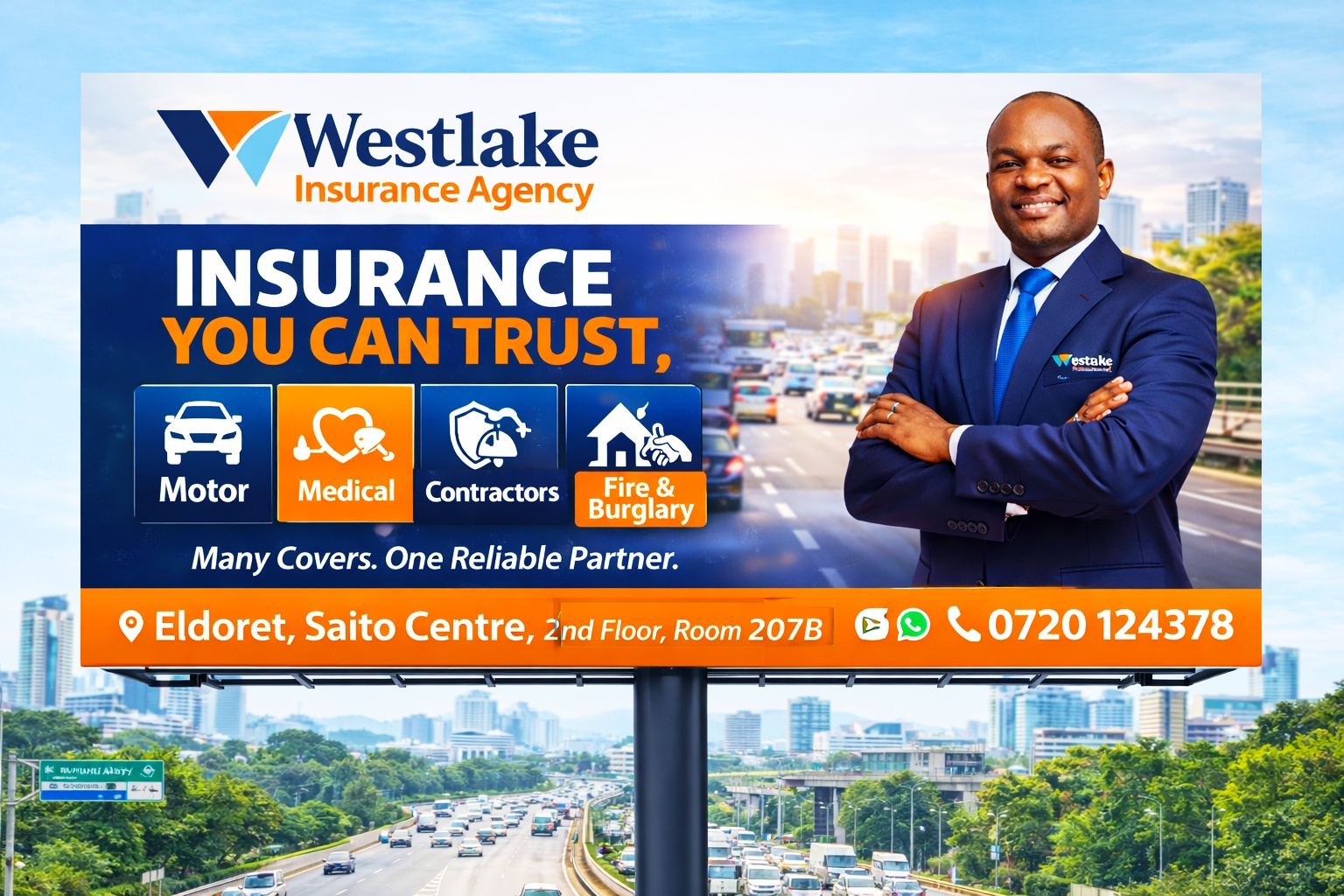 Westlake Insurance Agency billboard - Insurance you can trust